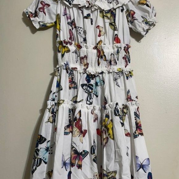 Dolce & Gabbana butterfly print dress. Worn once.  EUC. No flaws. Dry cleaned - Picture 2 of 3